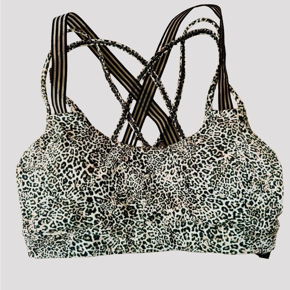 Victoria’s Secret Sport Animal Print Strappy Racerback Sports Bra Top Size Small